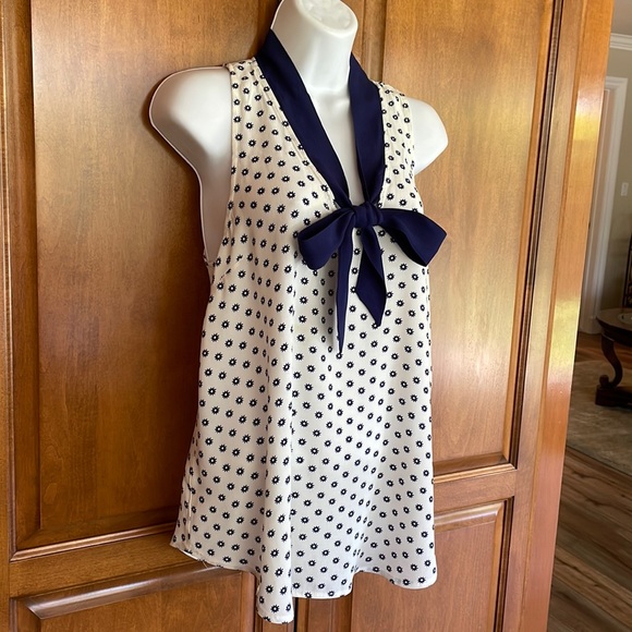 MAEVE by ANTHROPOLOGIE Sleeveless Bow Blouse Excellent Condition - Picture 14 of 14